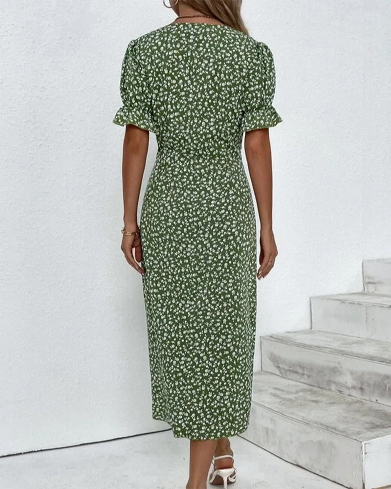 Giselle™ - Abito Floreale con Scollatura a V