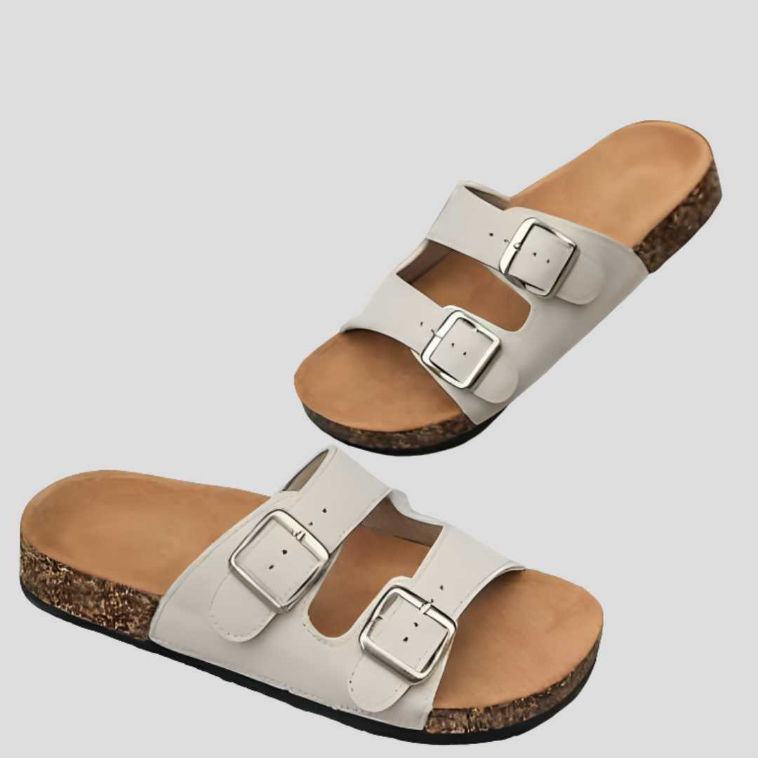 Bianca™ | Sandali Ortopedici con Doppia Fibbia