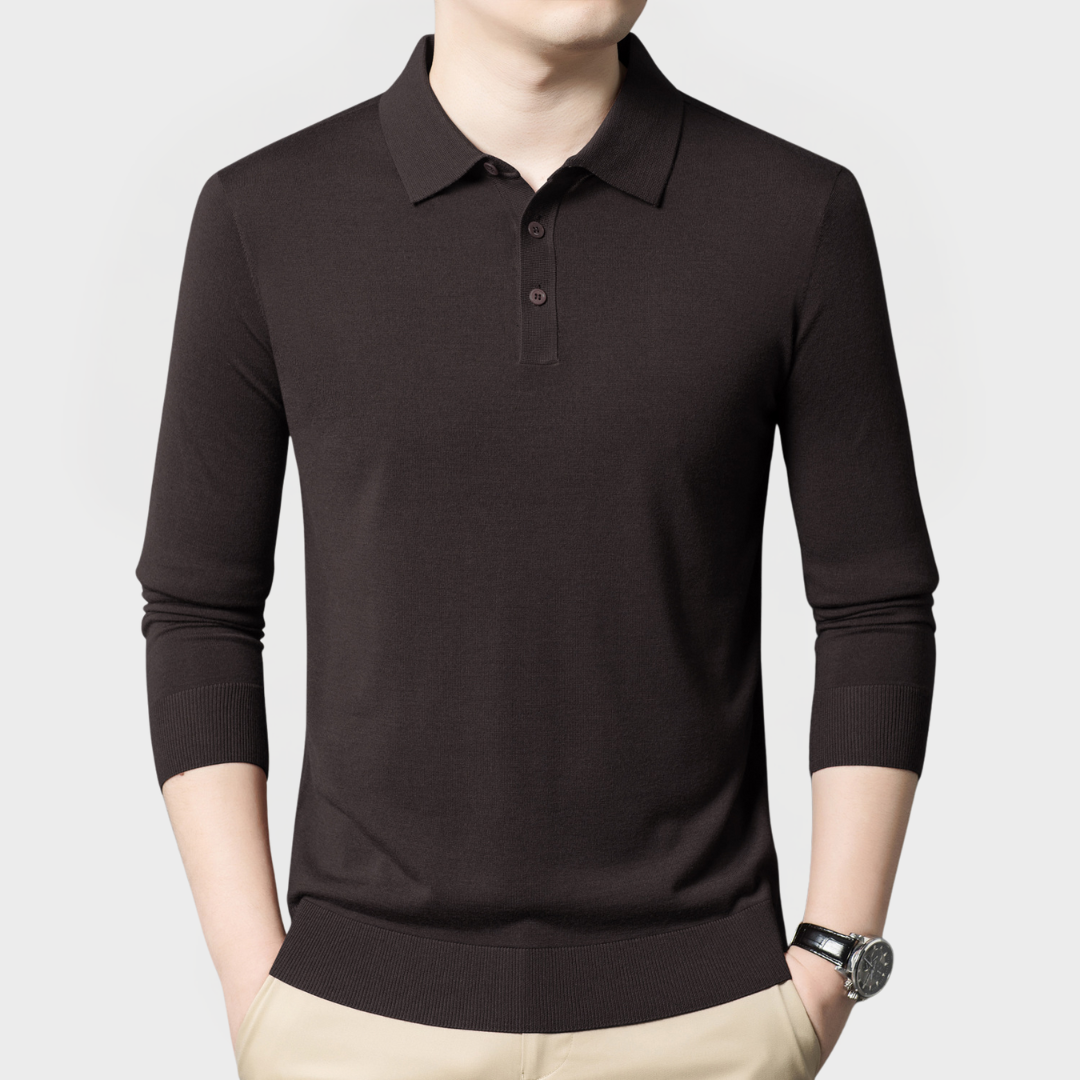 Lorenzo™ | Maglia polo uomo in lana pregiata – Eleganza e comfort