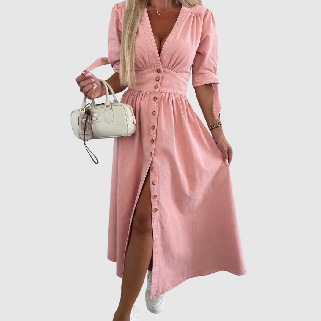 Patrizia™ | Abito in denim con scollo a v