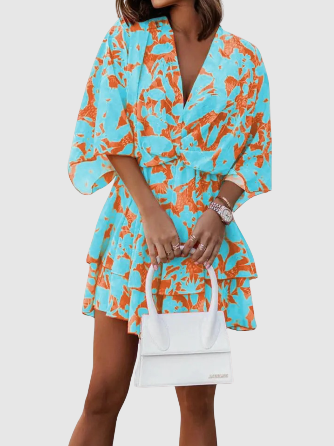 Macy™ | Abito floreale in raso