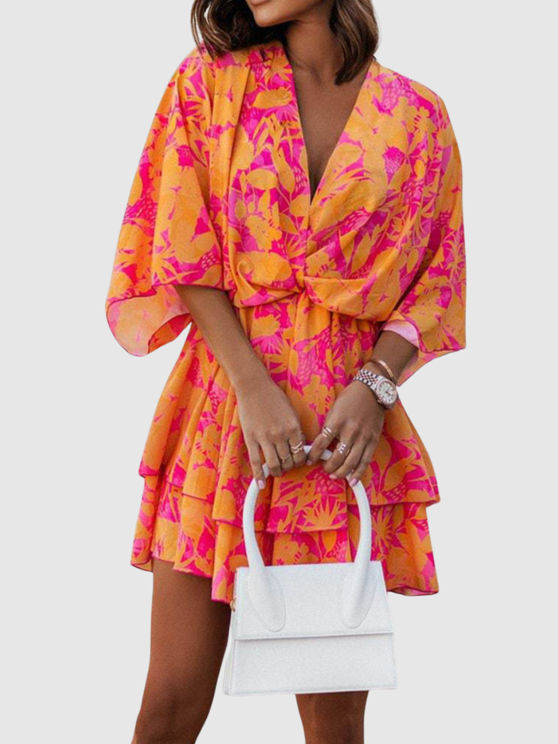 Macy™ | Abito floreale in raso