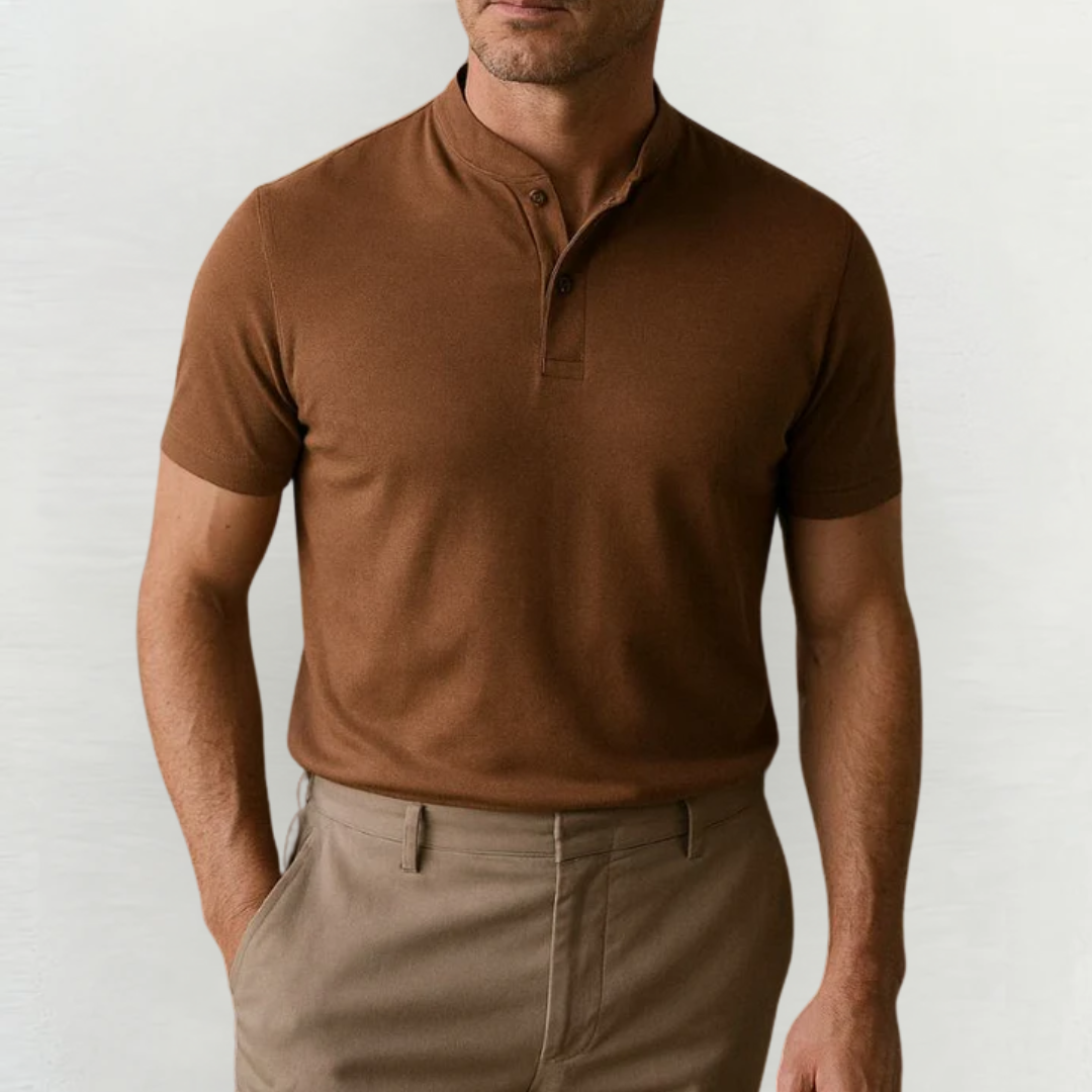 Enzo™ | La Polo con Collo alla Coreana d’Eleganza Moderna