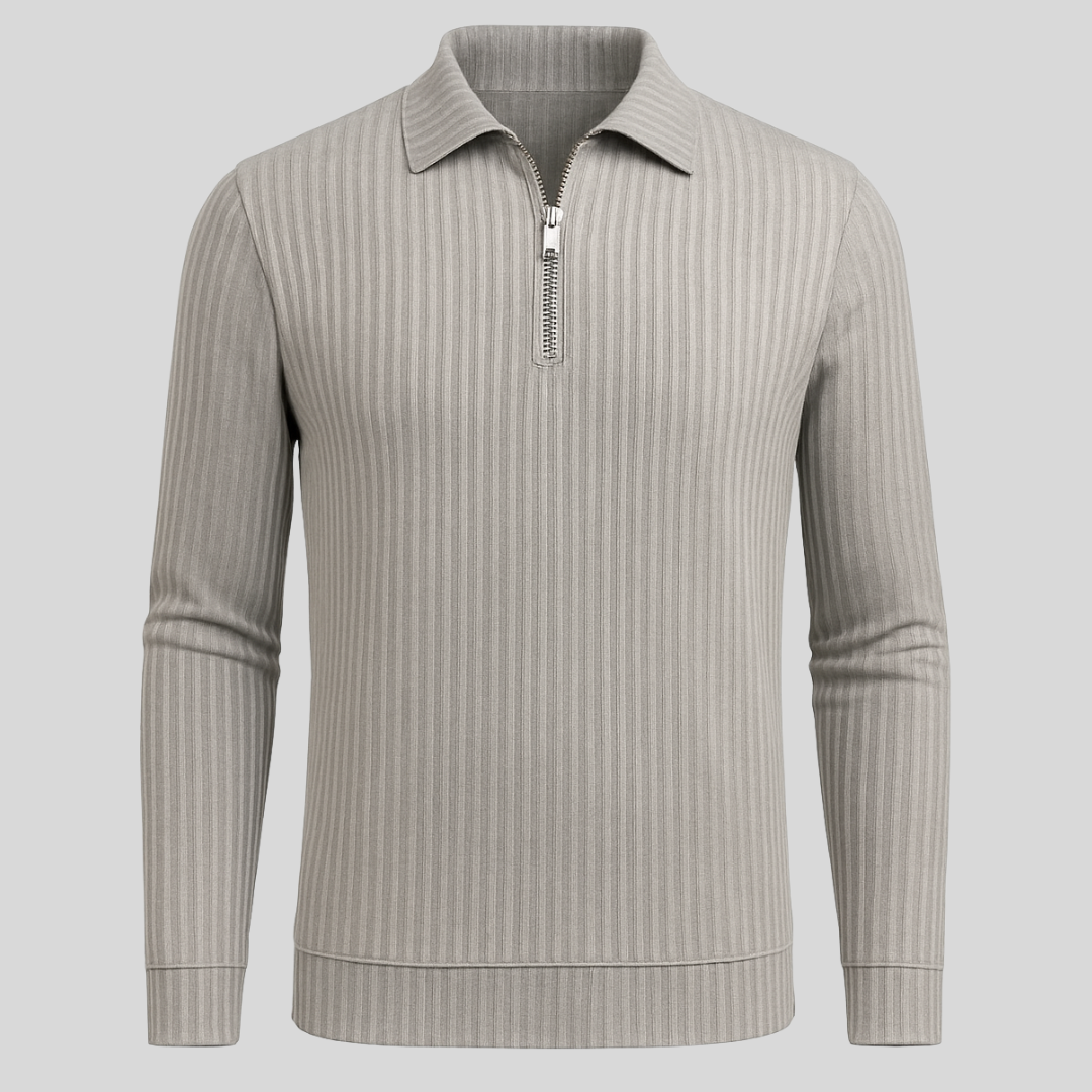 Raffaele™ | Polo a maniche lunghe con zip