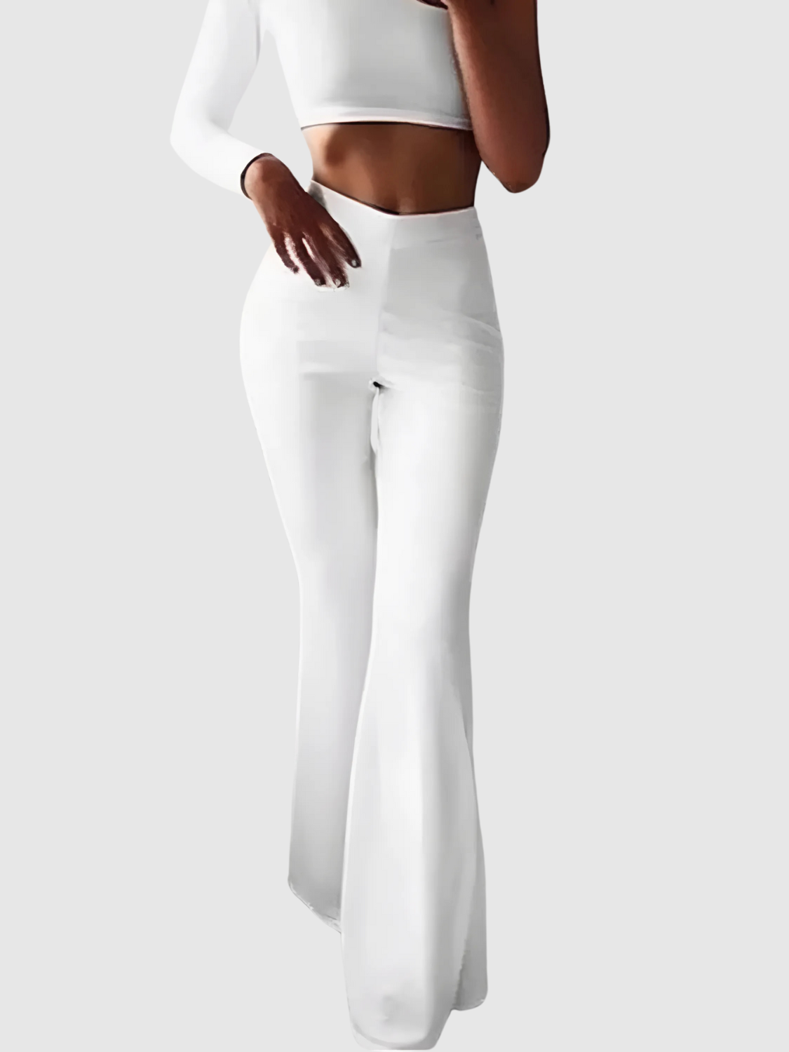 Valentina™ | Pantaloni a zampa in tessuto premium