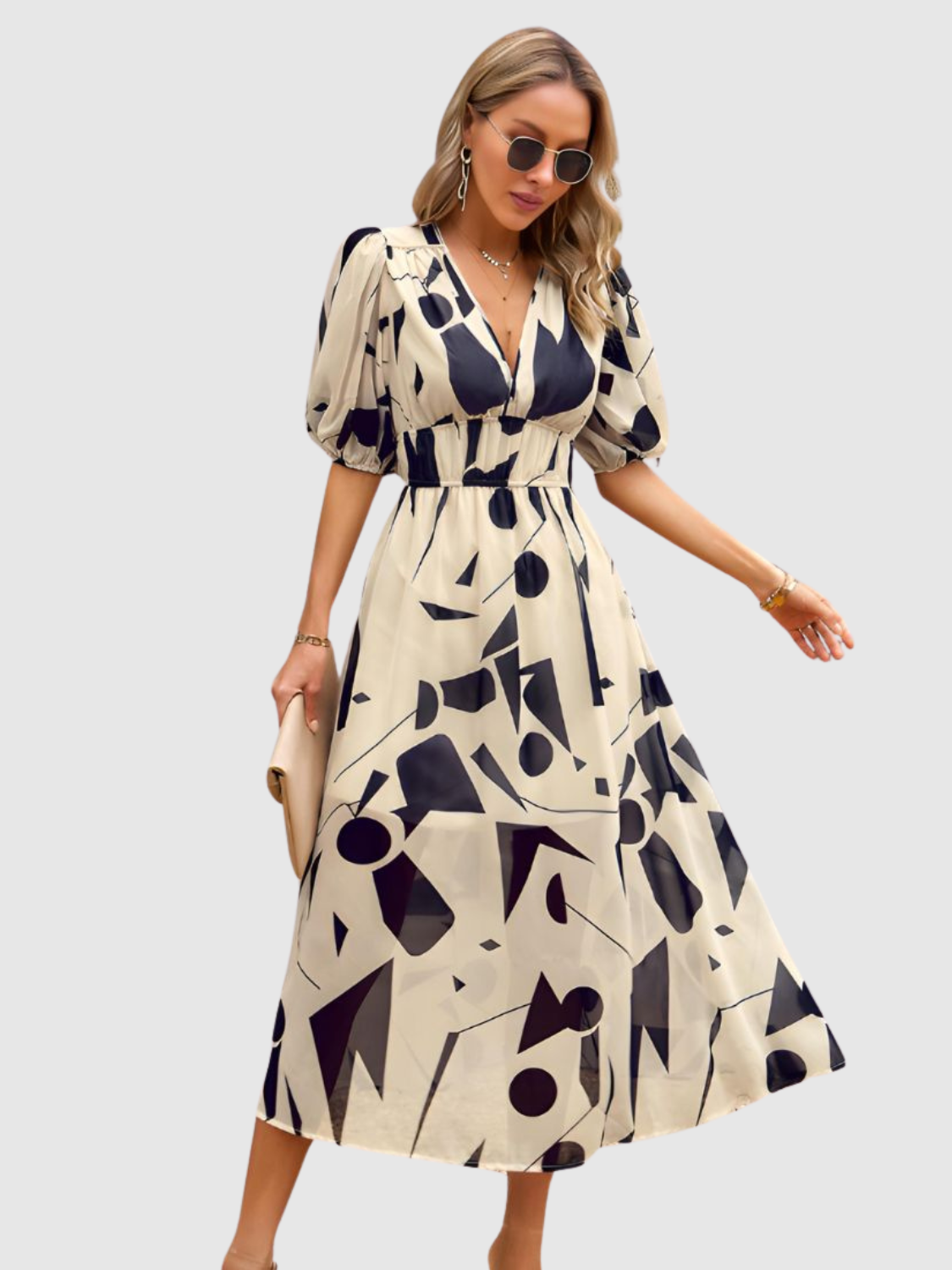 Diana™ | Abito geometrico chic