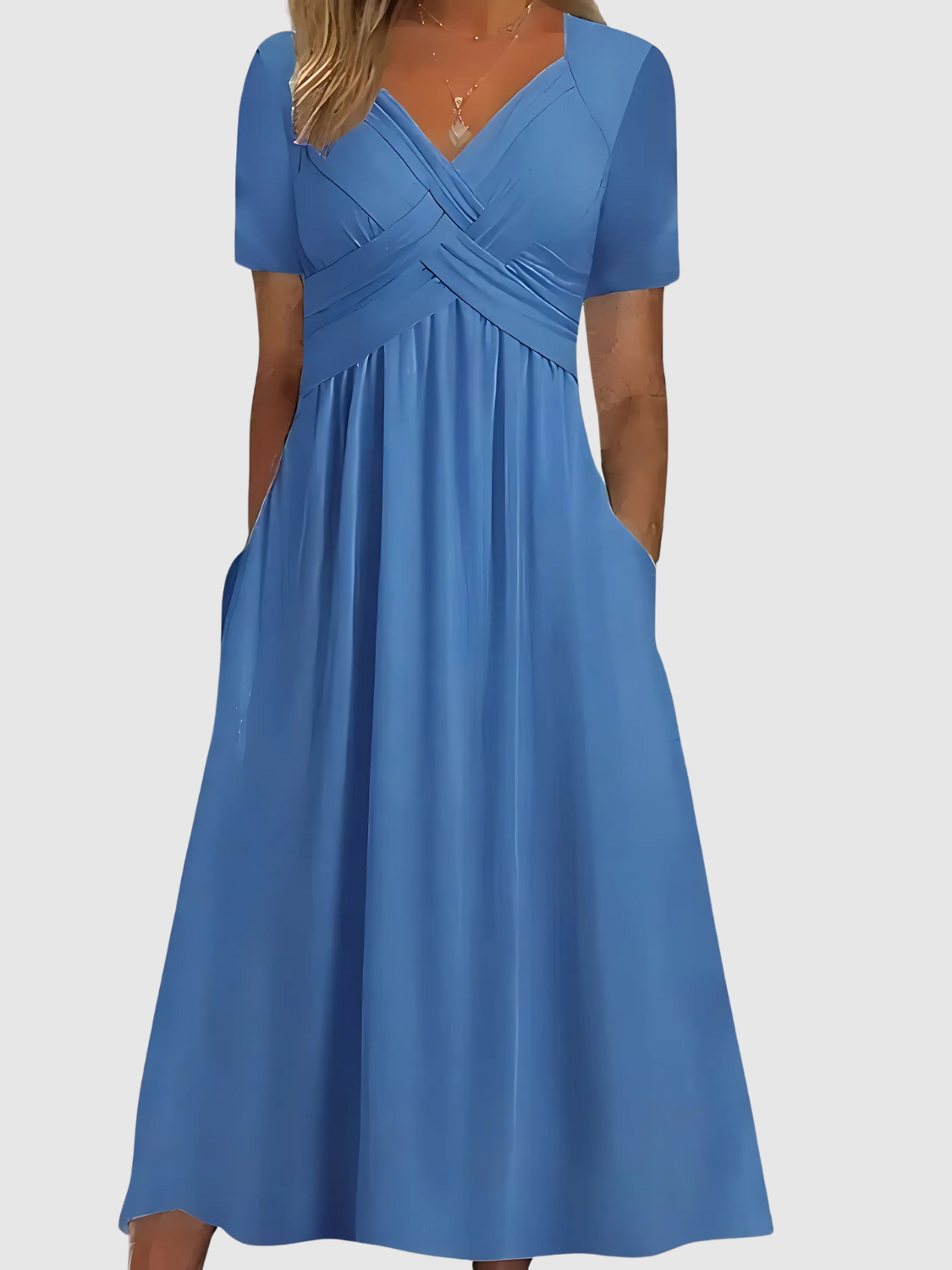 Shelby™ | Vestito midi con scollo a v