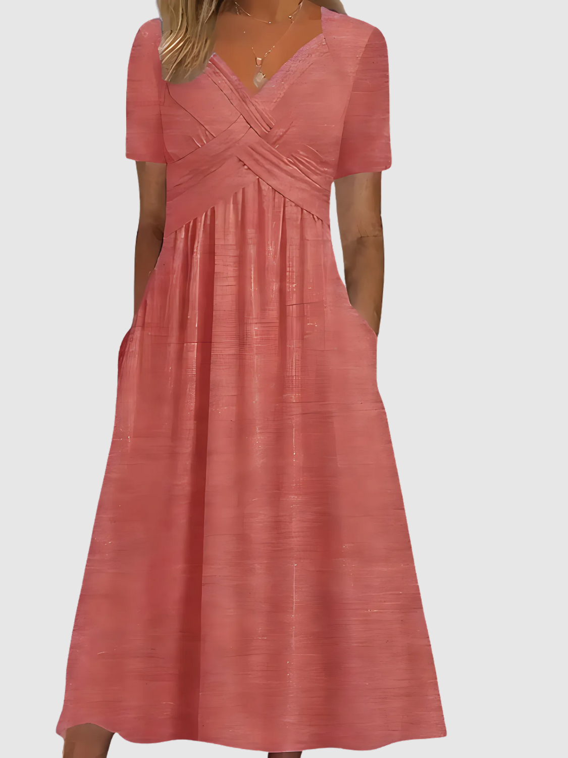 Shelby™ | Vestito midi con scollo a v