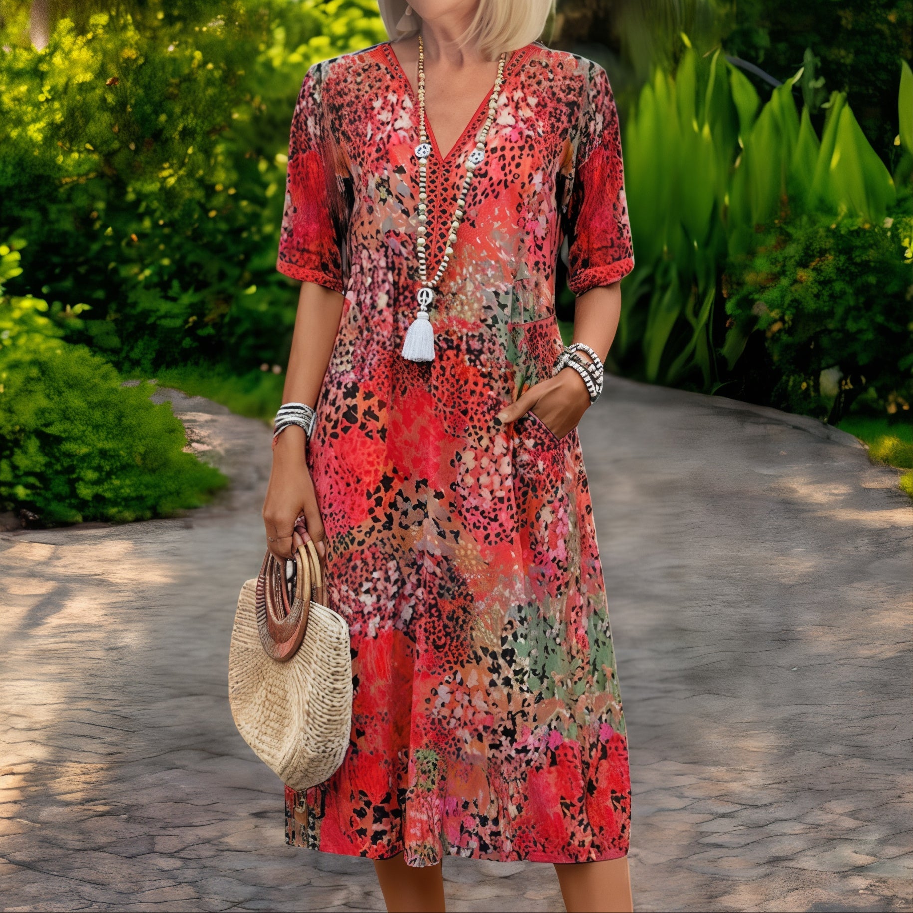 Isla - Vestito Flowy Elegante di Primavera