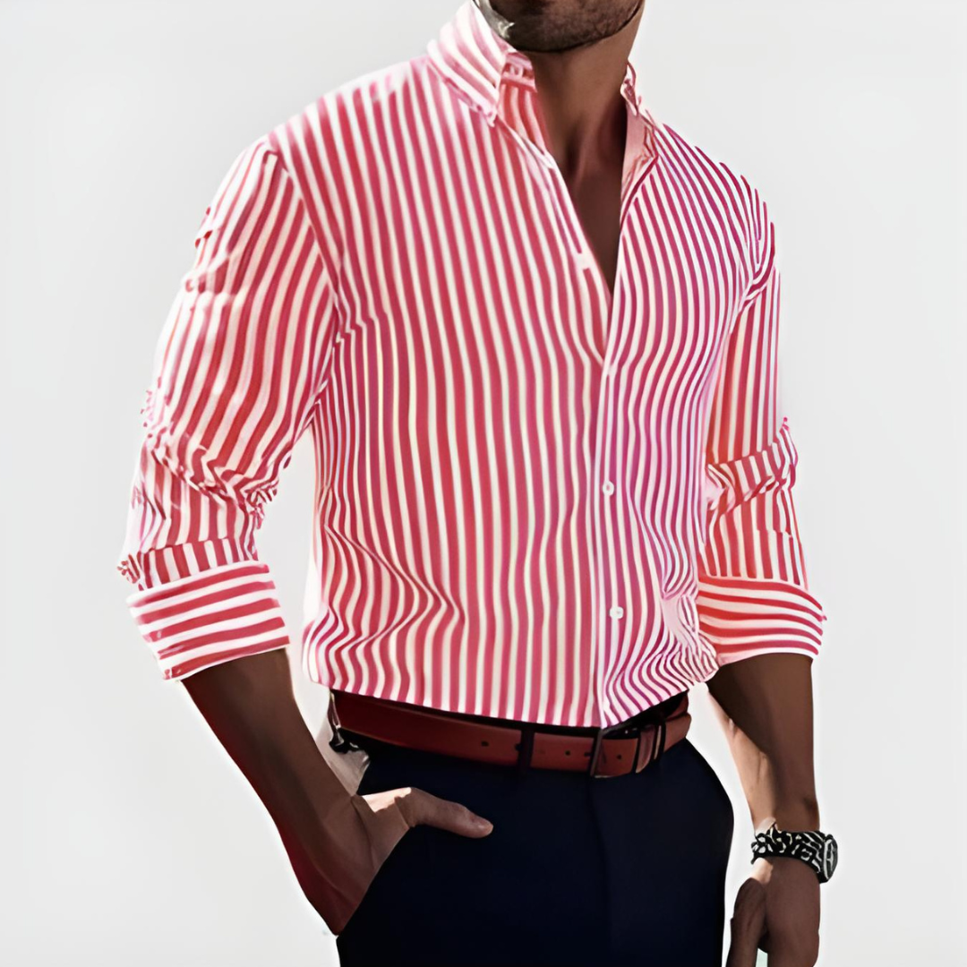 Lorenzo™ | Camicia a righe elegante e versatile in materiali premium
