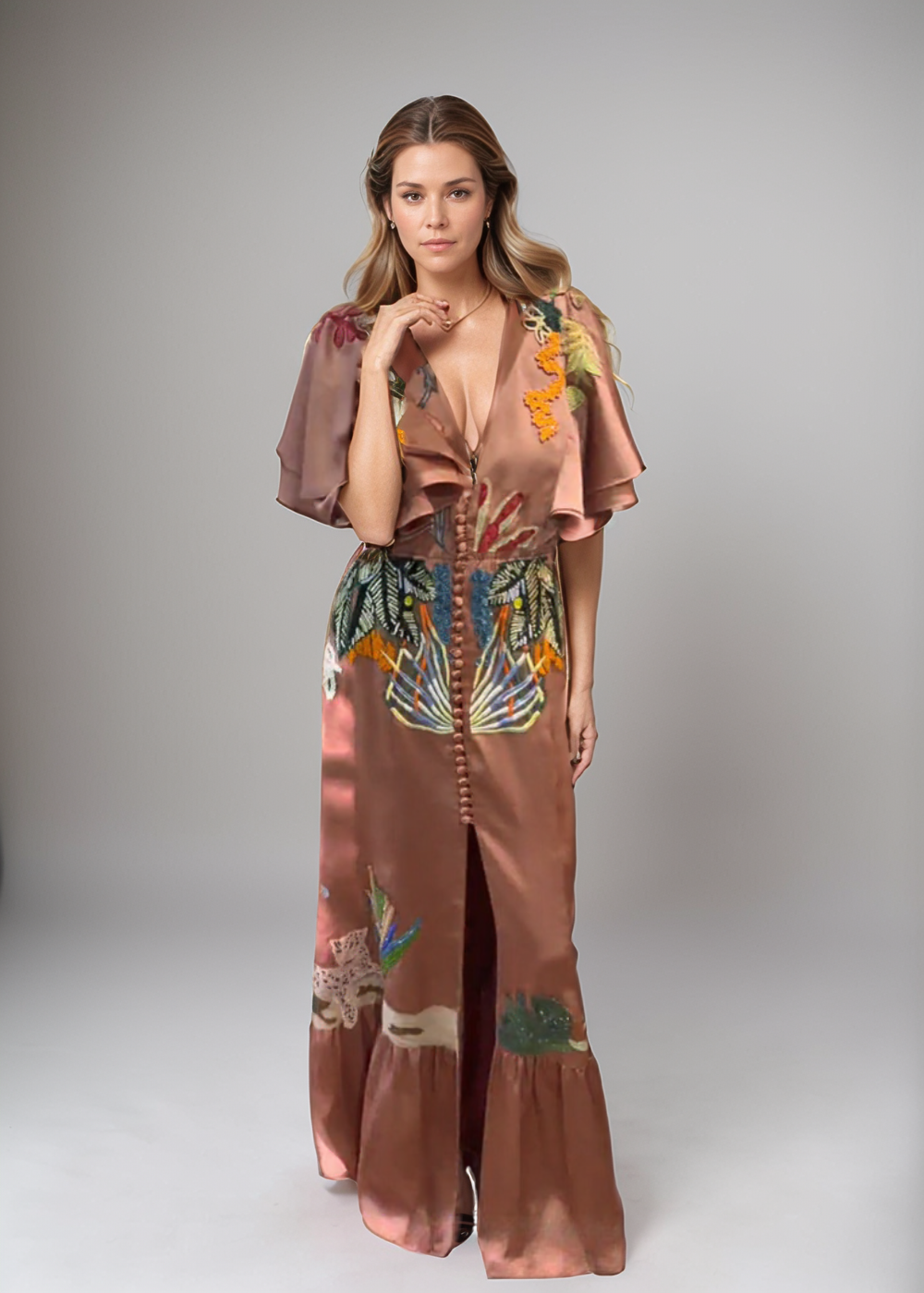 Zoe™ | Abito Maxi Boho Ricamato