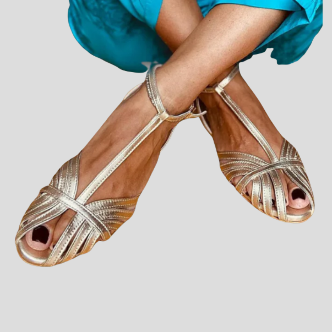 Pascale™ | Sandali Dorati Eleganti