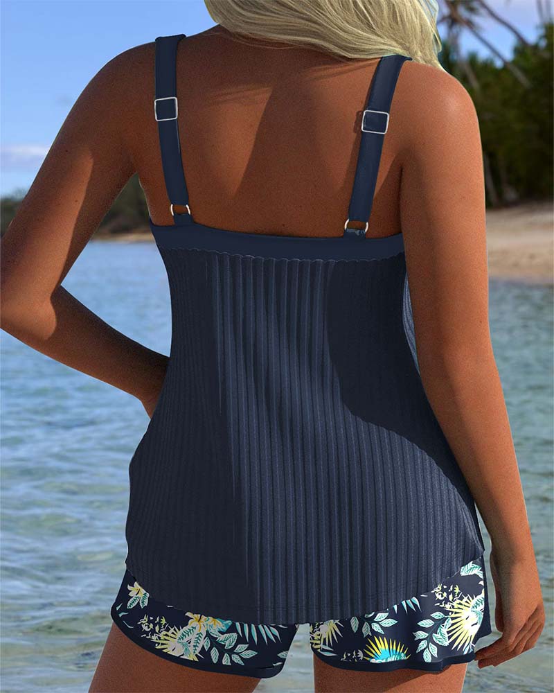 Clara™ | Completo Tankini a Fantasia Floreale