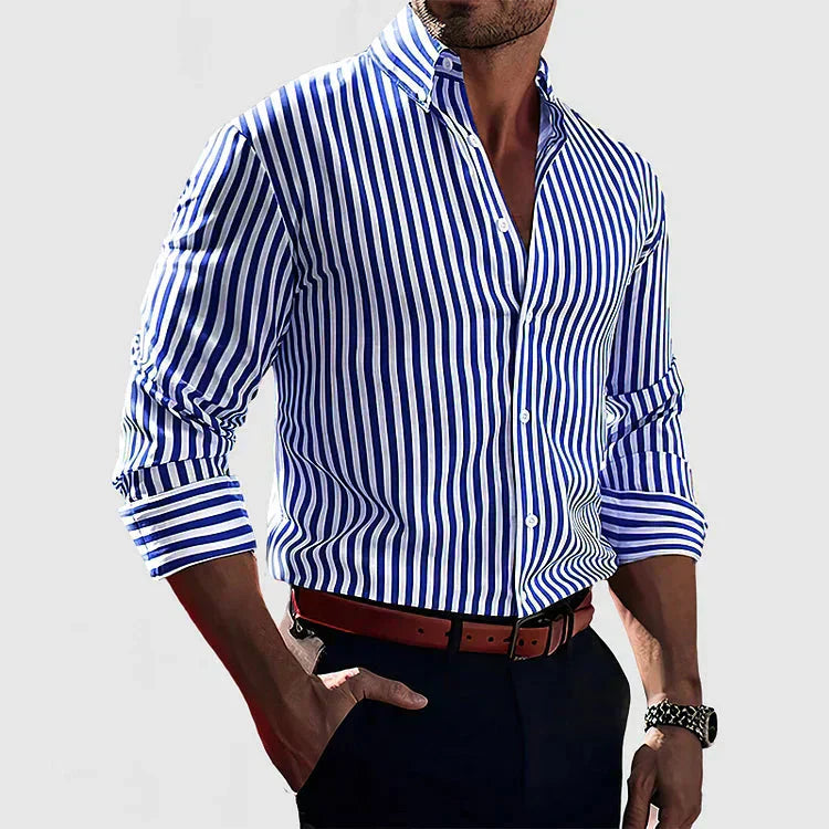 Lorenzo™ | Camicia a righe elegante e versatile in materiali premium