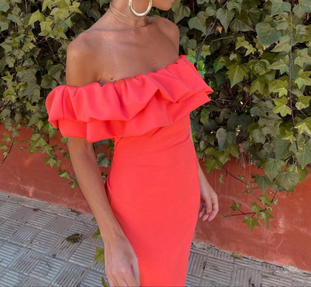 Lorena™ | Abito Bodycon Senza Spalline con Rouches