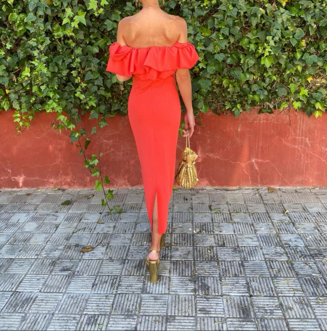 Lorena™ | Abito Bodycon Senza Spalline con Rouches