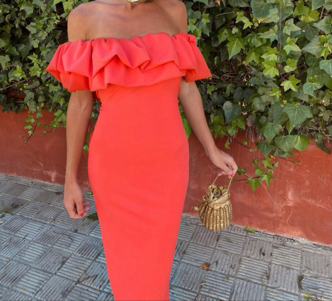 Lorena™ | Abito Bodycon Senza Spalline con Rouches