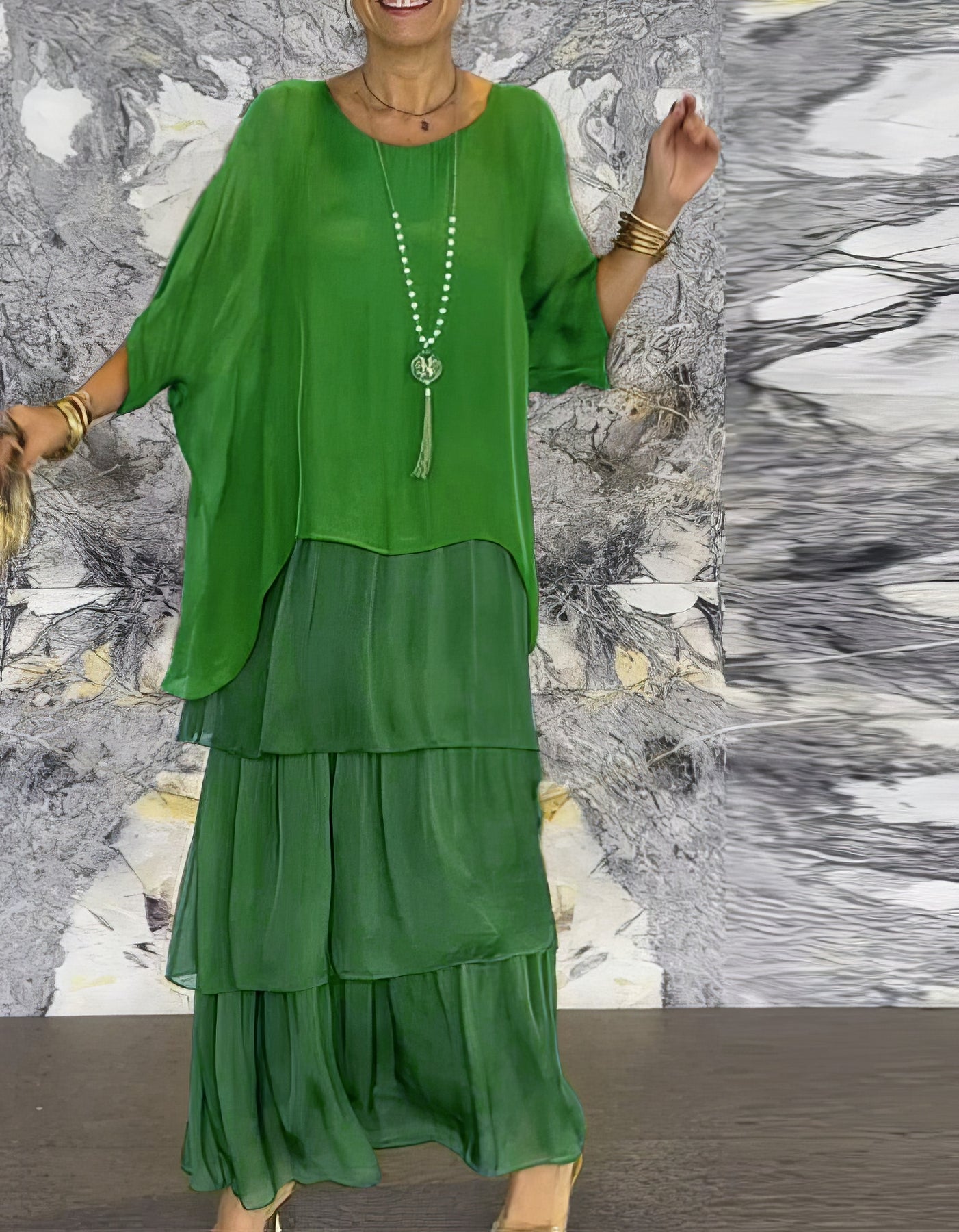 Caroline | Elegante Abito Maxi Confortevole per Tutte le Occasioni