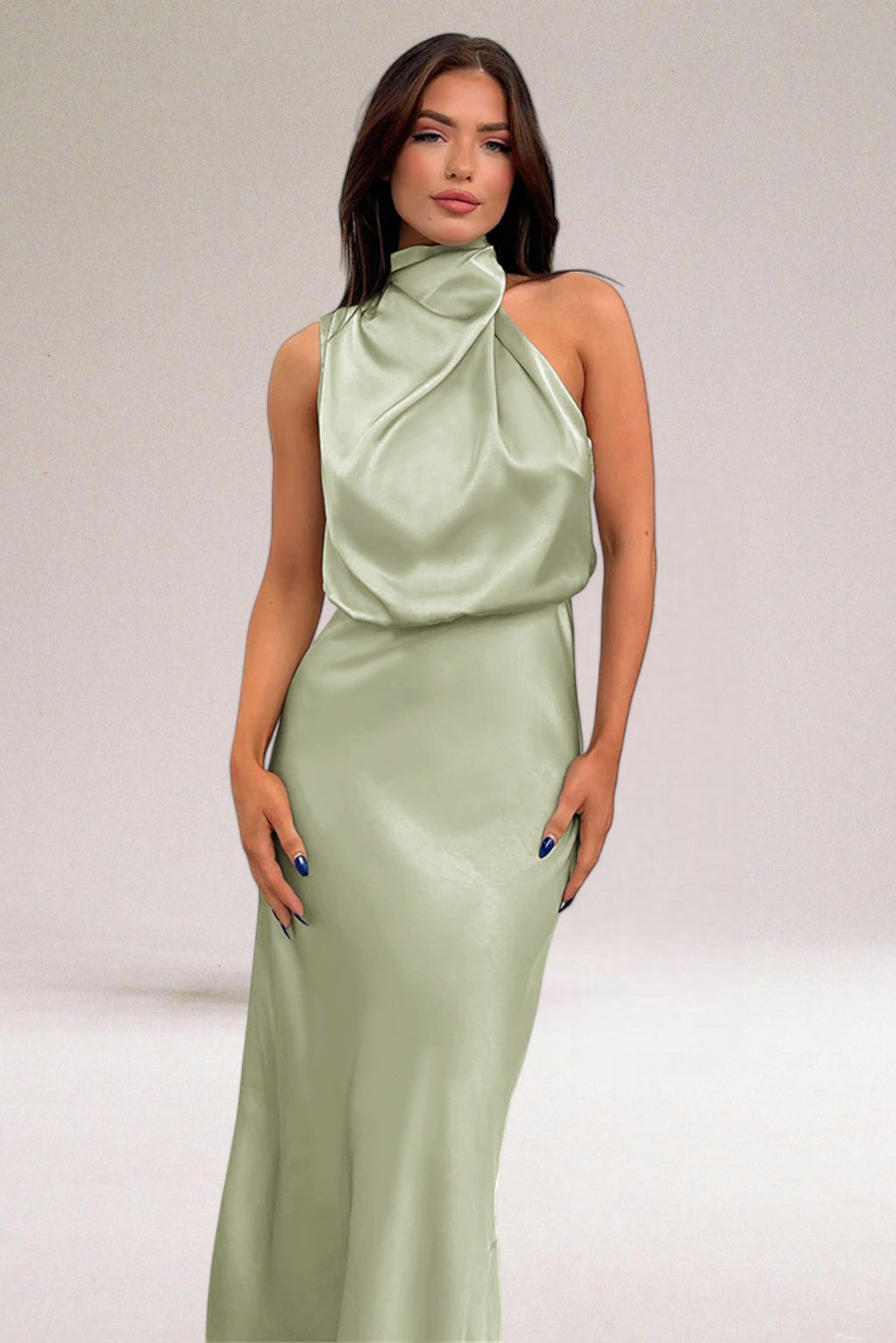 VALENTINA | Abito Elegante in Satin con Dettagli Ricercati