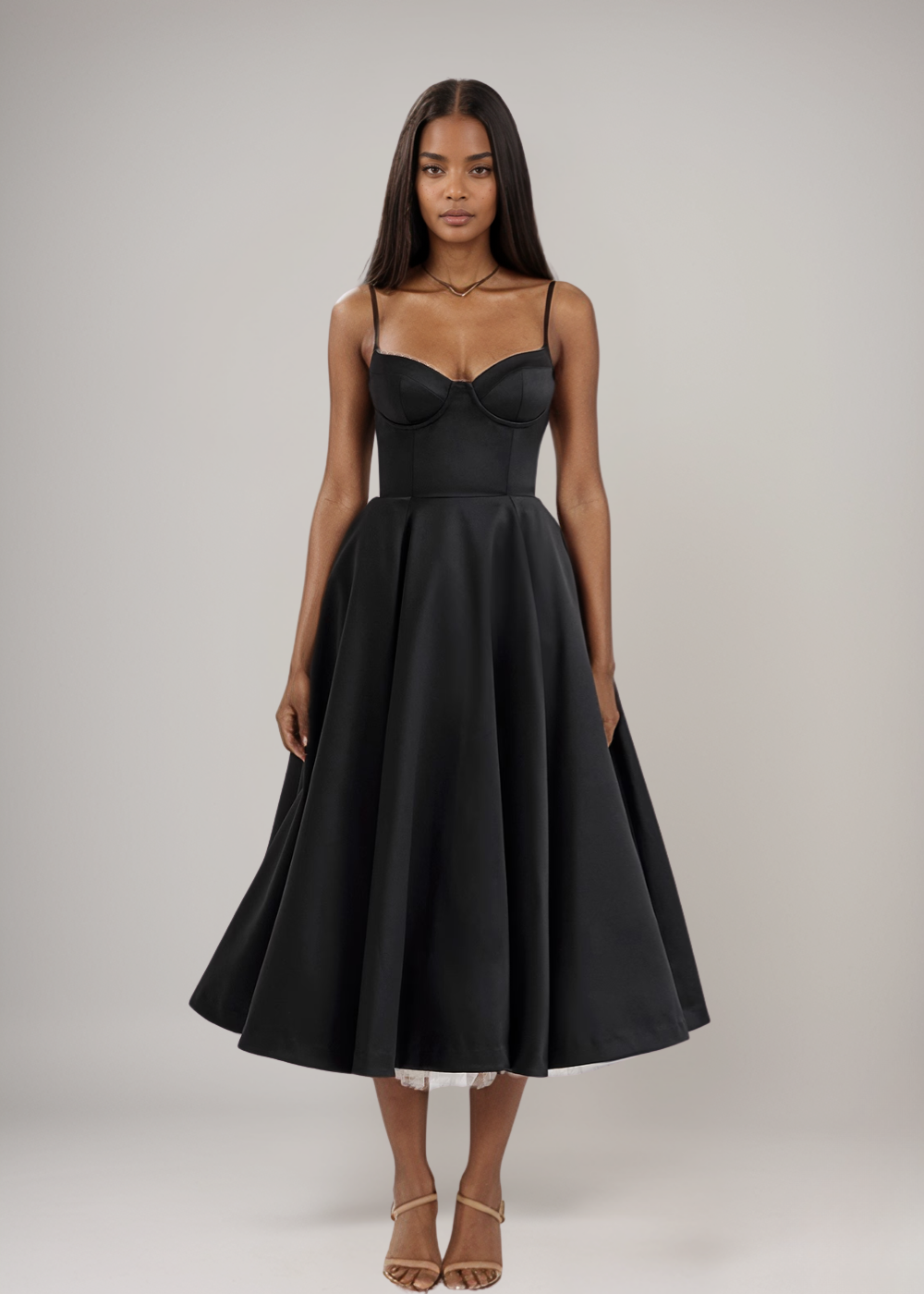 Julia™ | Abito Midi con Bustier in Satin