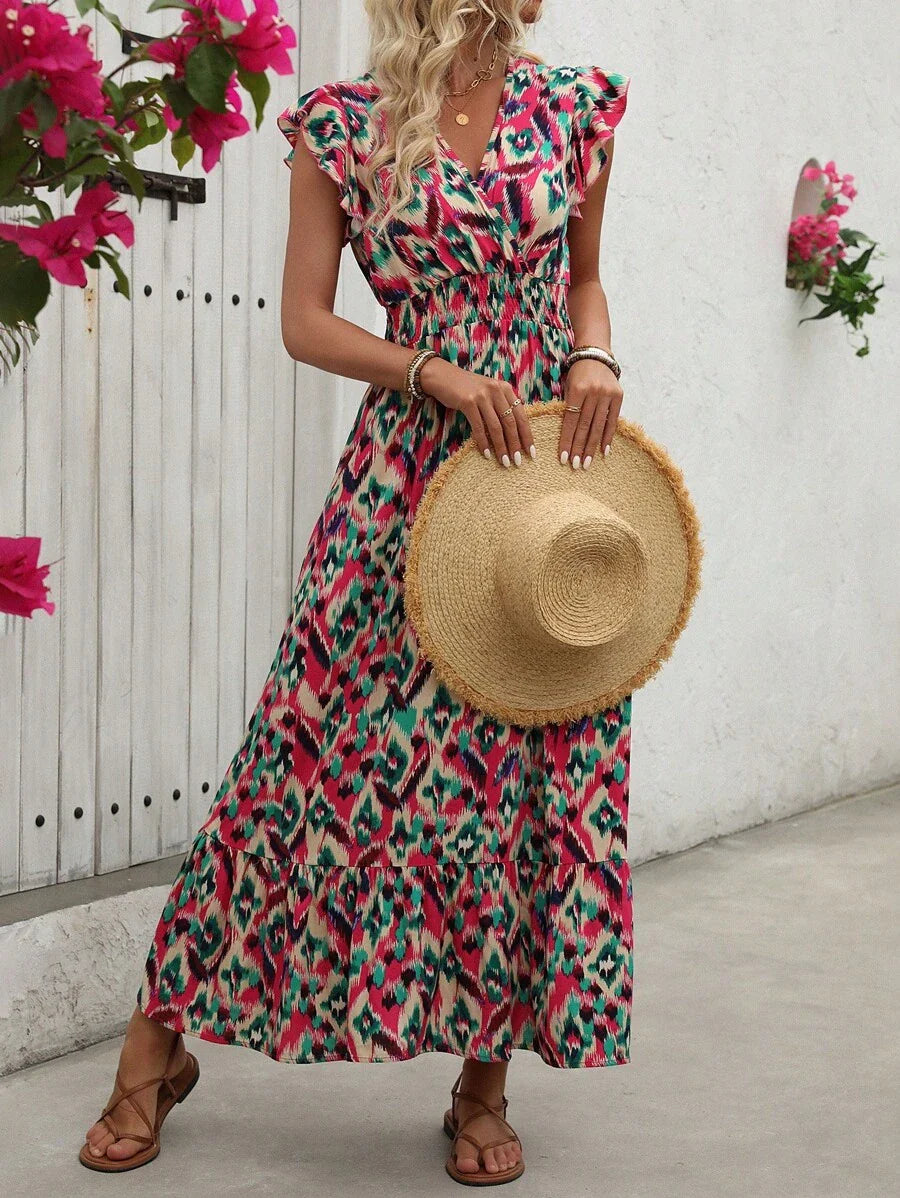 Clara | Abito con Stampa Vintage per uno Stile Estivo Casual