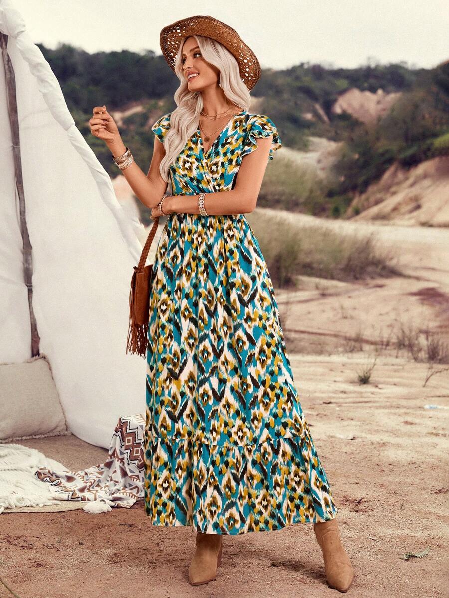 Clara | Abito con Stampa Vintage per uno Stile Estivo Casual