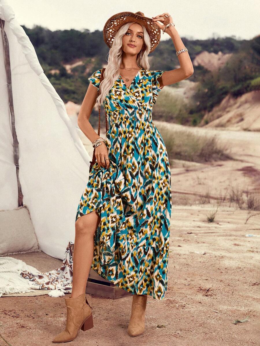 Clara | Abito con Stampa Vintage per uno Stile Estivo Casual