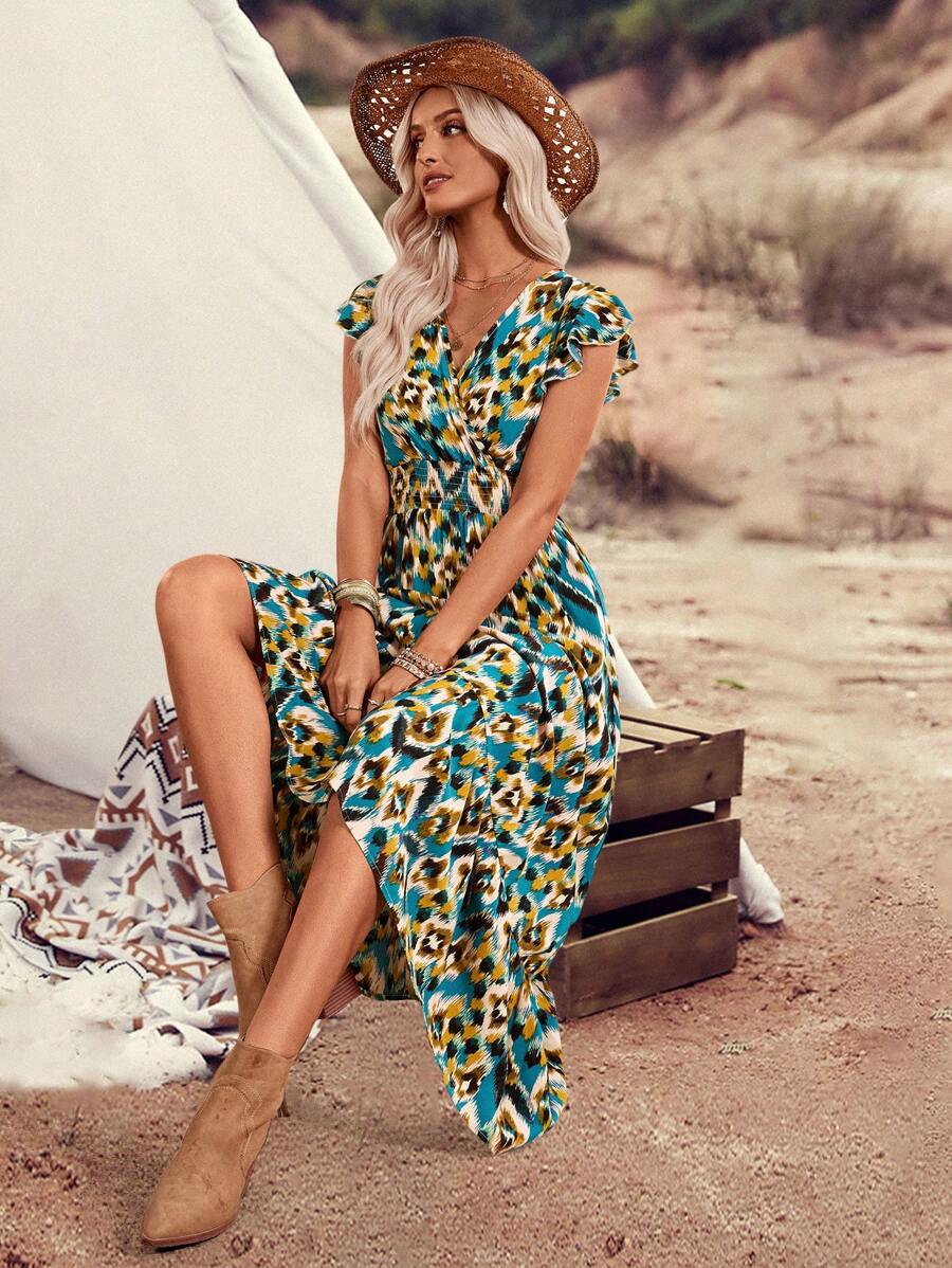 Clara | Abito con Stampa Vintage per uno Stile Estivo Casual