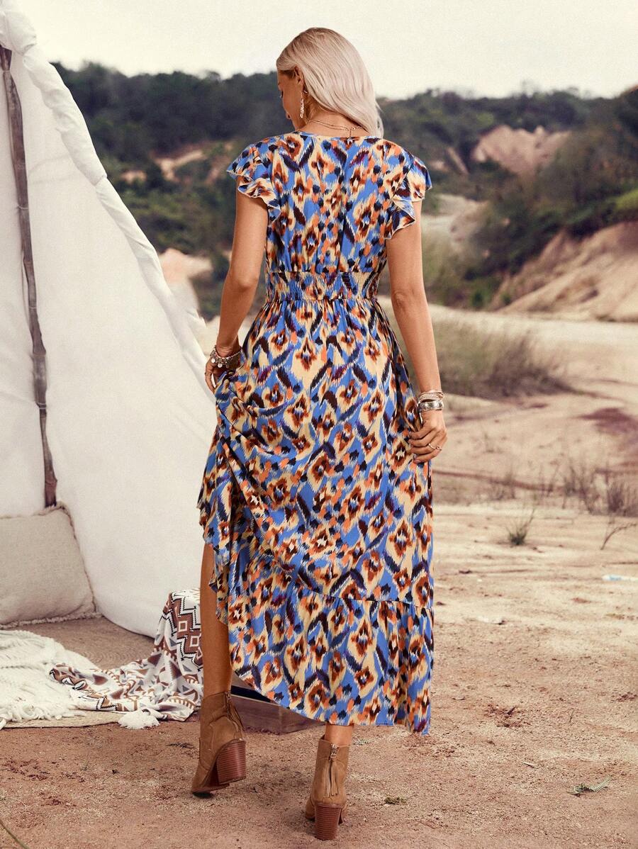 Clara | Abito con Stampa Vintage per uno Stile Estivo Casual