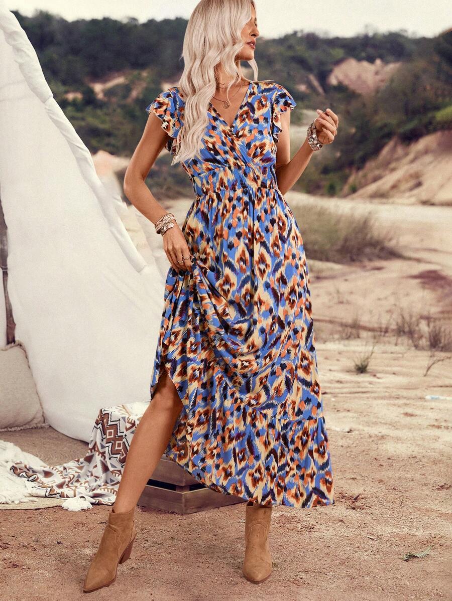 Clara | Abito con Stampa Vintage per uno Stile Estivo Casual