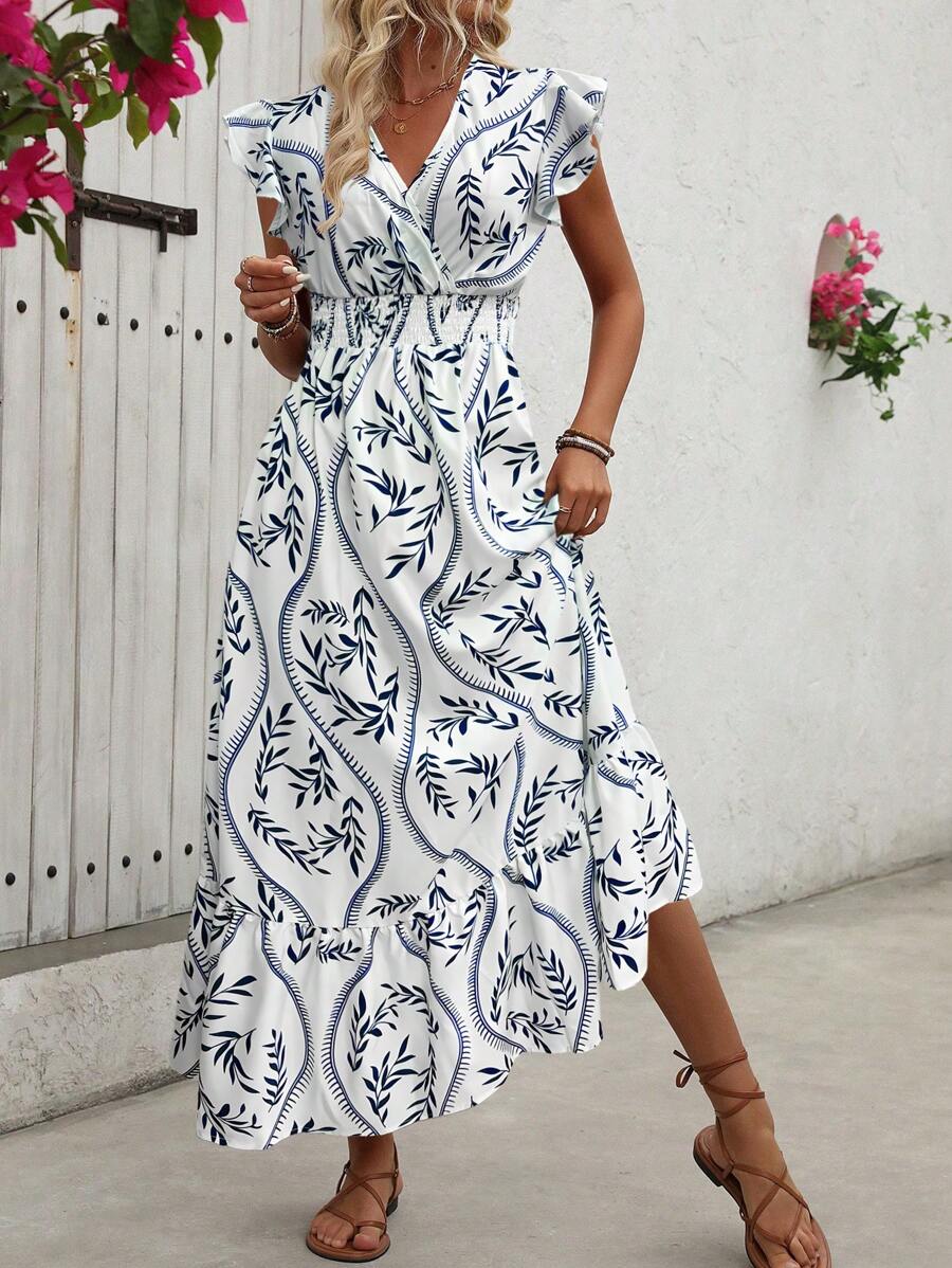 Clara | Abito con Stampa Vintage per uno Stile Estivo Casual