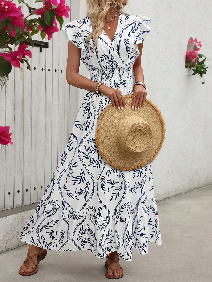 Clara | Abito con Stampa Vintage per uno Stile Estivo Casual