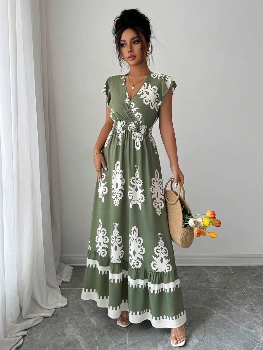 Clara | Abito con Stampa Vintage per uno Stile Estivo Casual