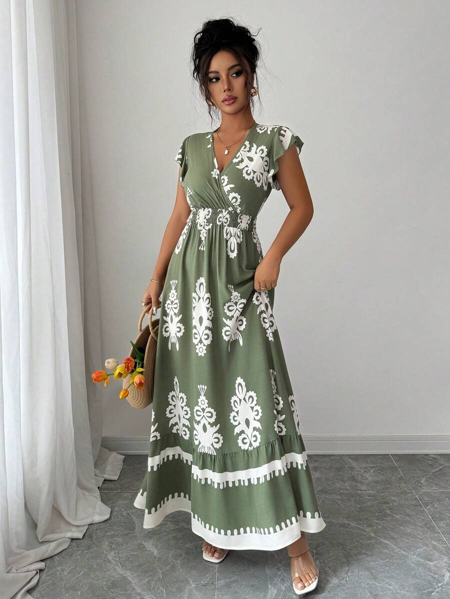 Clara | Abito con Stampa Vintage per uno Stile Estivo Casual
