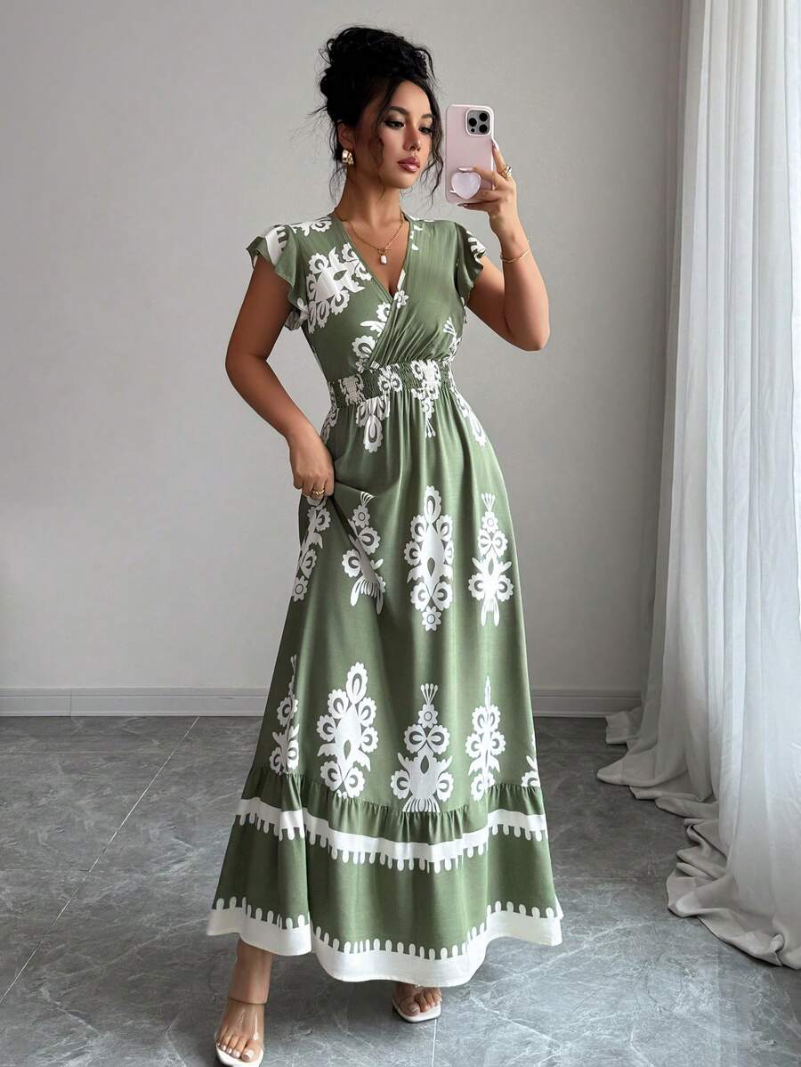 Clara | Abito con Stampa Vintage per uno Stile Estivo Casual