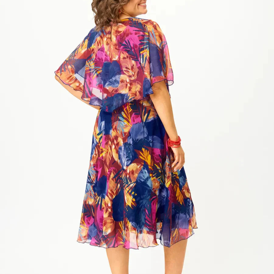 AYALA | ABITO IN CHIFFON COMODO TAGLIE FORTI