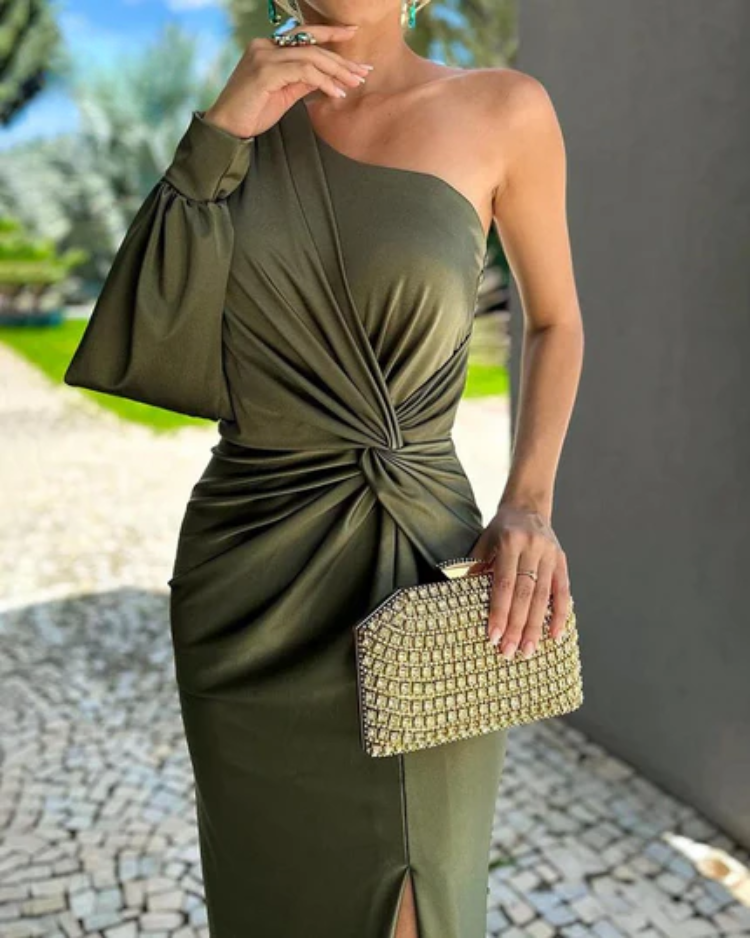 Clarisse™ | Abito Drappeggiato con Spalle Scoperte