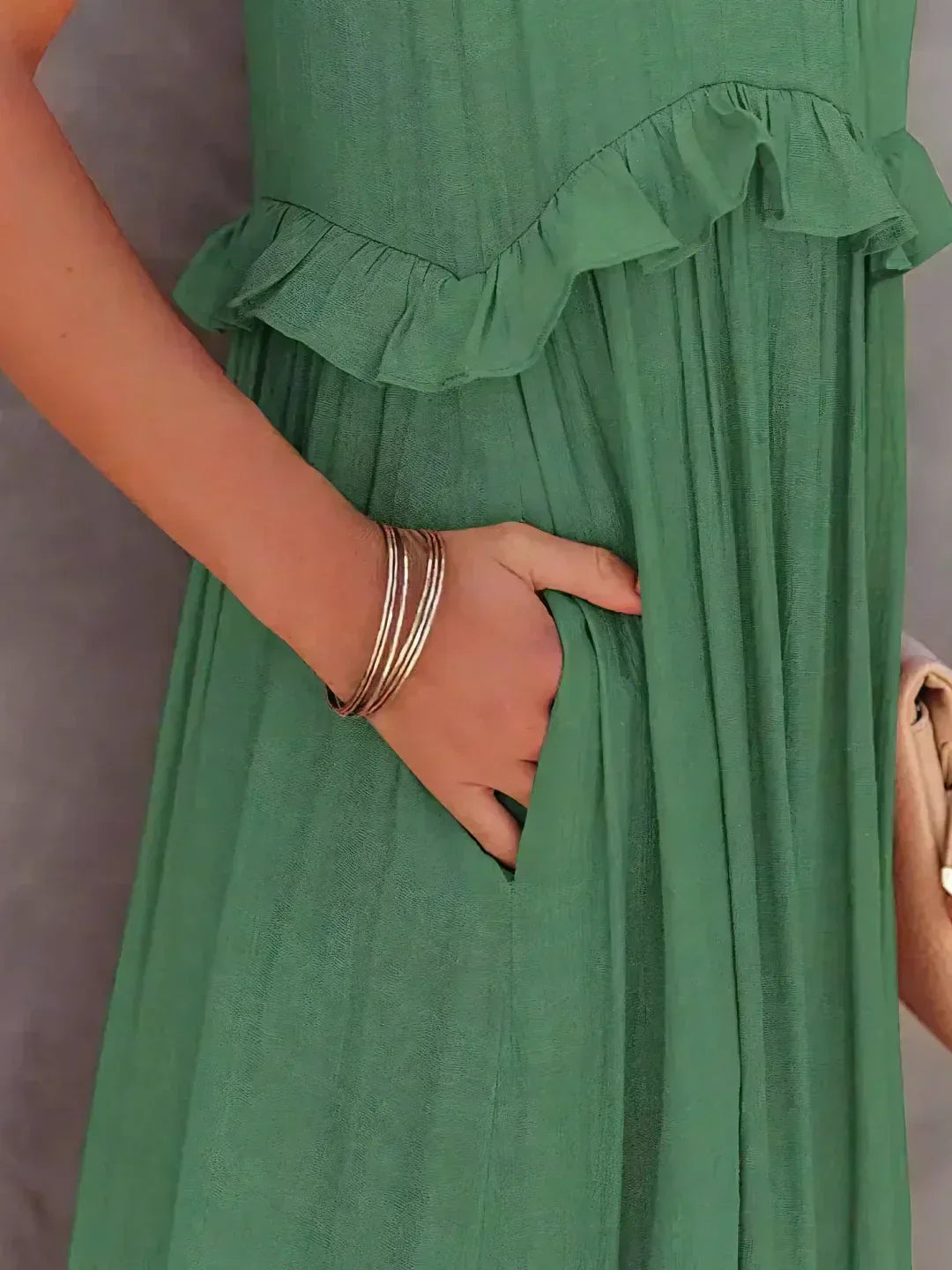 Emilia™ - Abito Maxi con Scollo Halter e Volant