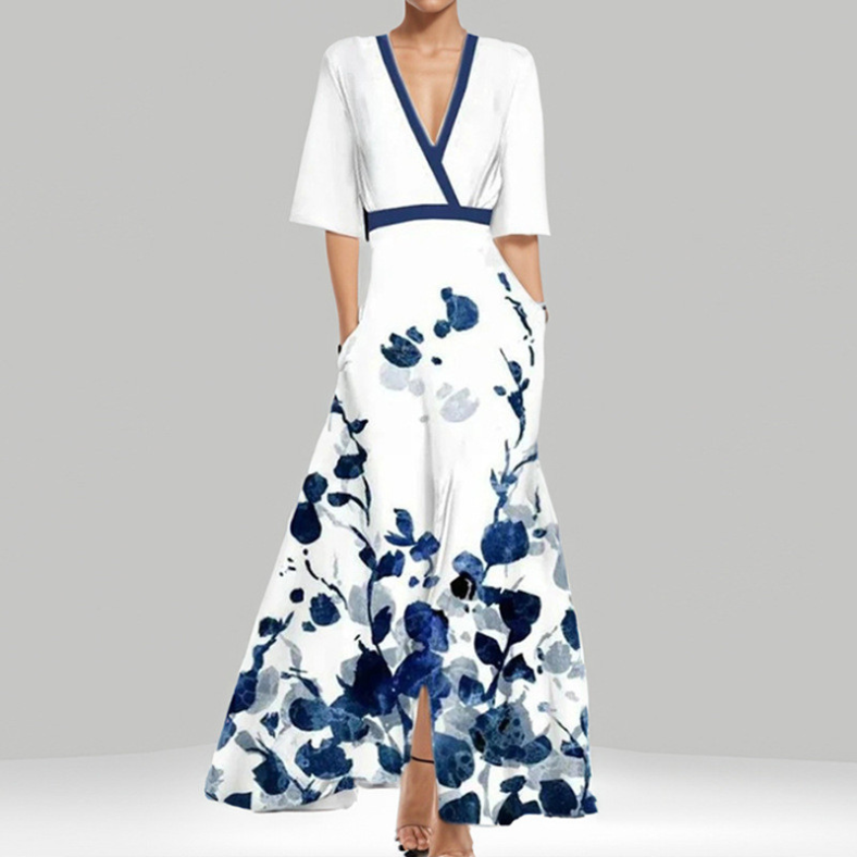 Elise™ | Abito Maxi Eleganza Floreale
