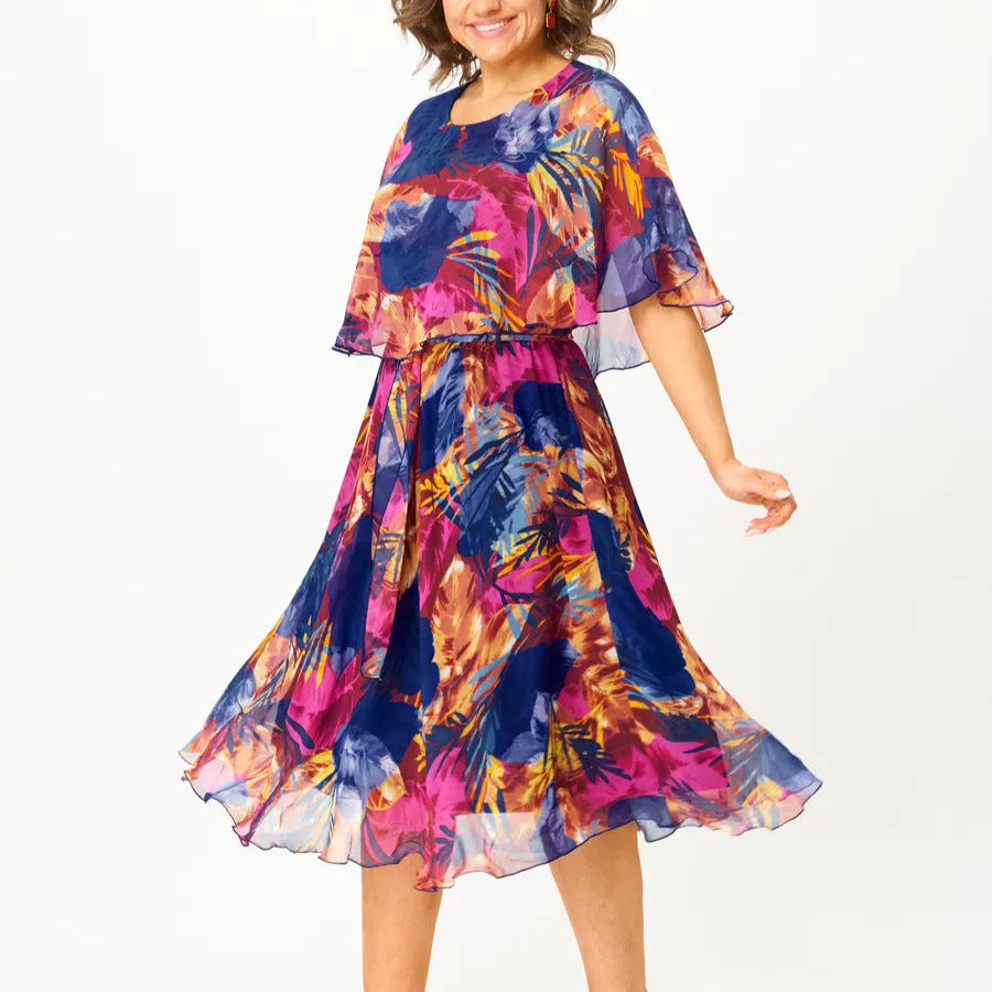 AYALA | ABITO IN CHIFFON COMODO TAGLIE FORTI
