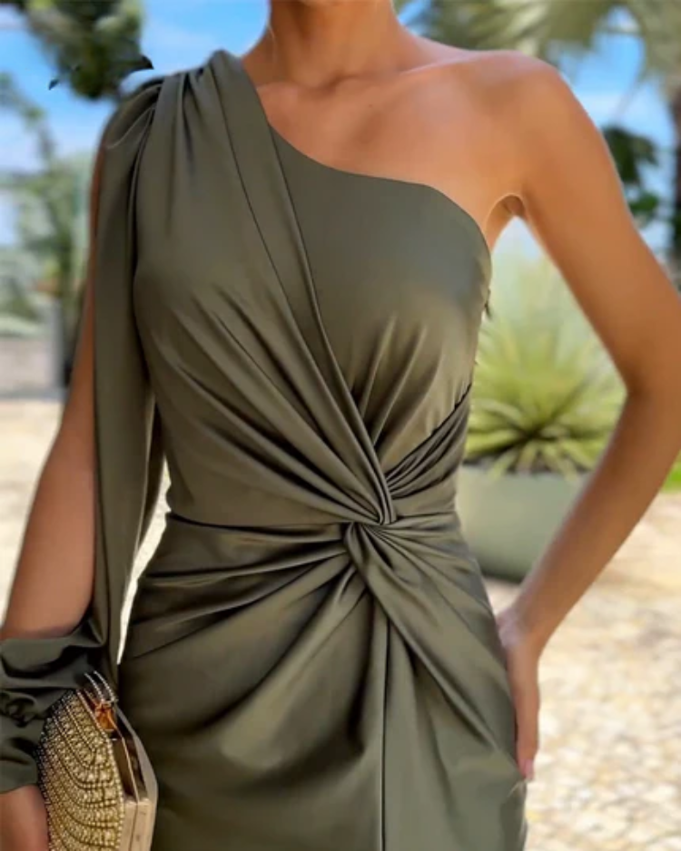 Clarisse™ | Abito Drappeggiato con Spalle Scoperte