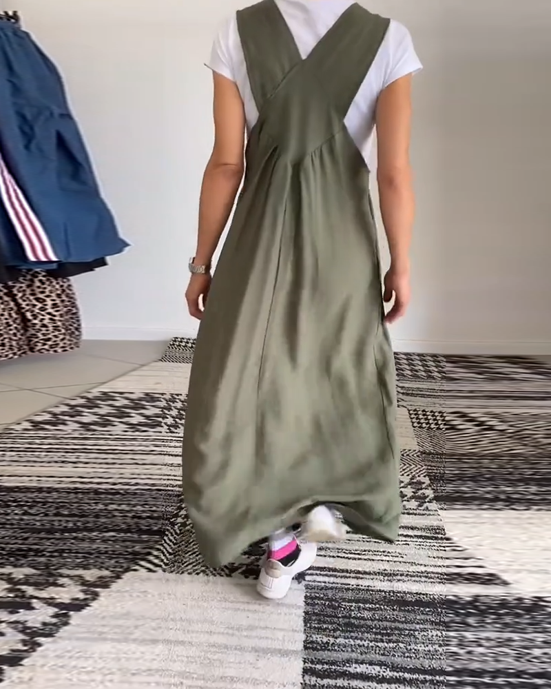 CAMILLE | Vestito Fluido Senza Maniche Casual-Chic