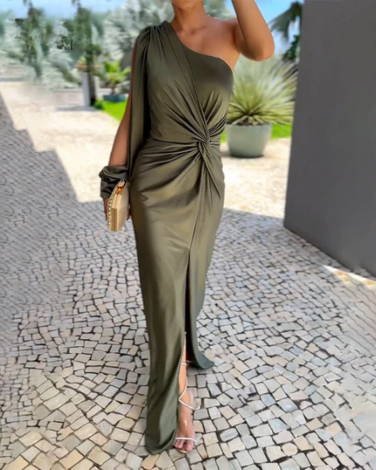 Clarisse™ | Abito Drappeggiato con Spalle Scoperte