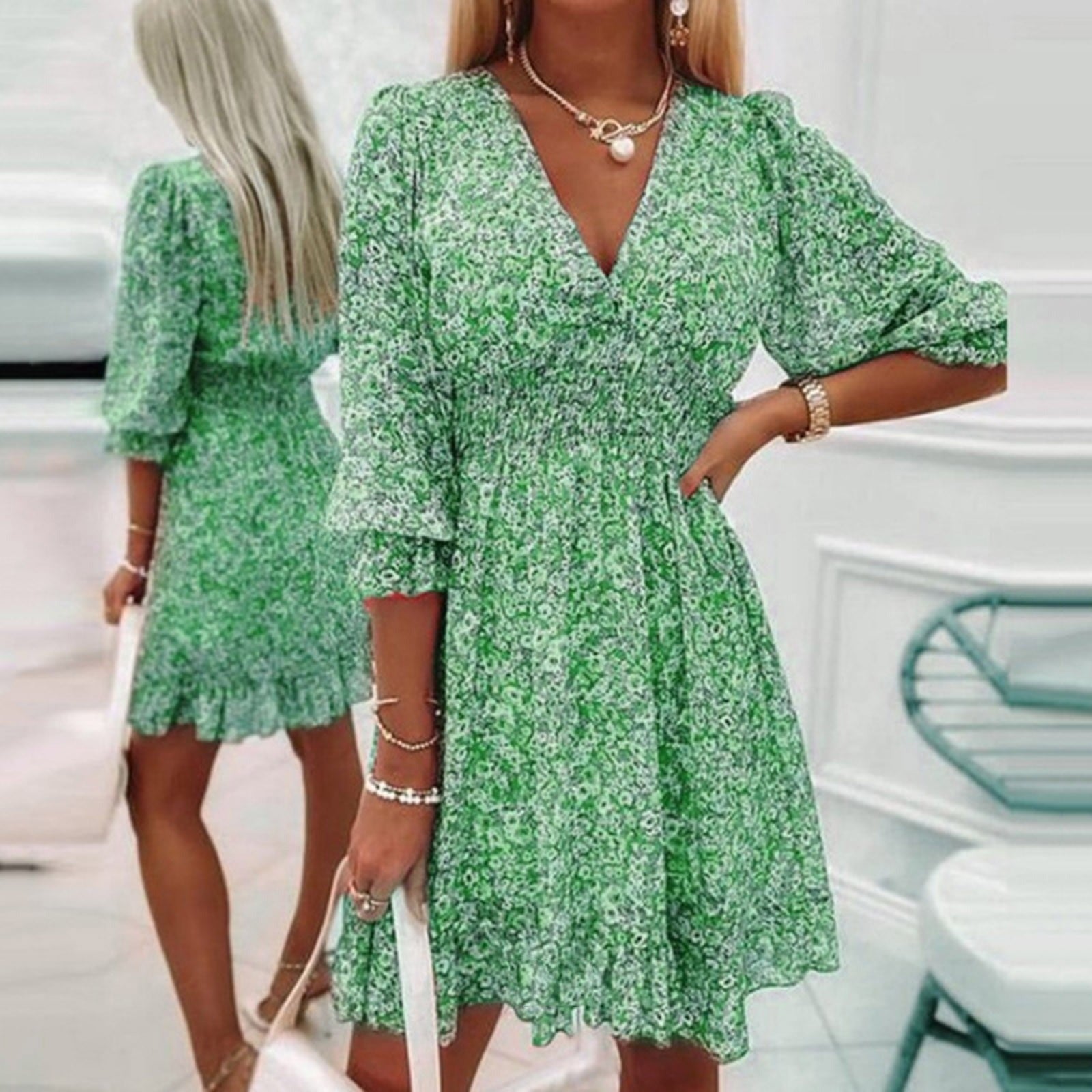 Addison™ - Abito Floreale Elegante
