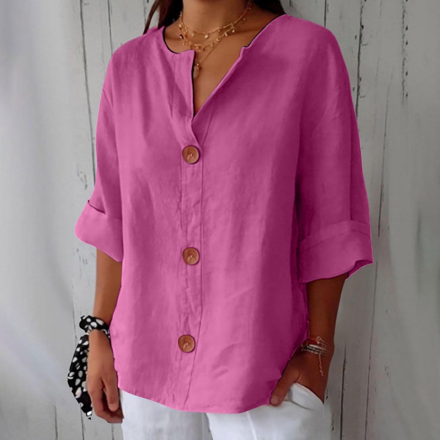Clara™ | Blusa in Lino Casual