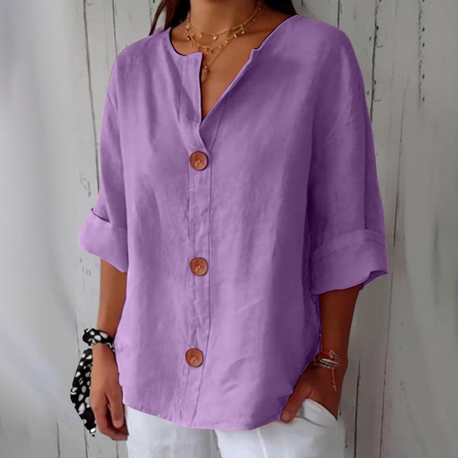 Clara™ | Blusa in Lino Casual