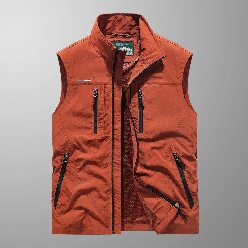 Lorenzo | Gilet cargo traspirante con tasche multiple