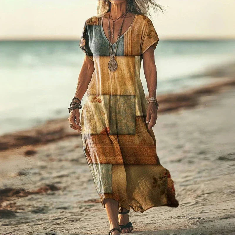 Elsie™ | Abito Lungo Maxy in Stile Batik