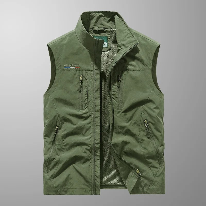 Lorenzo | Gilet cargo traspirante con tasche multiple