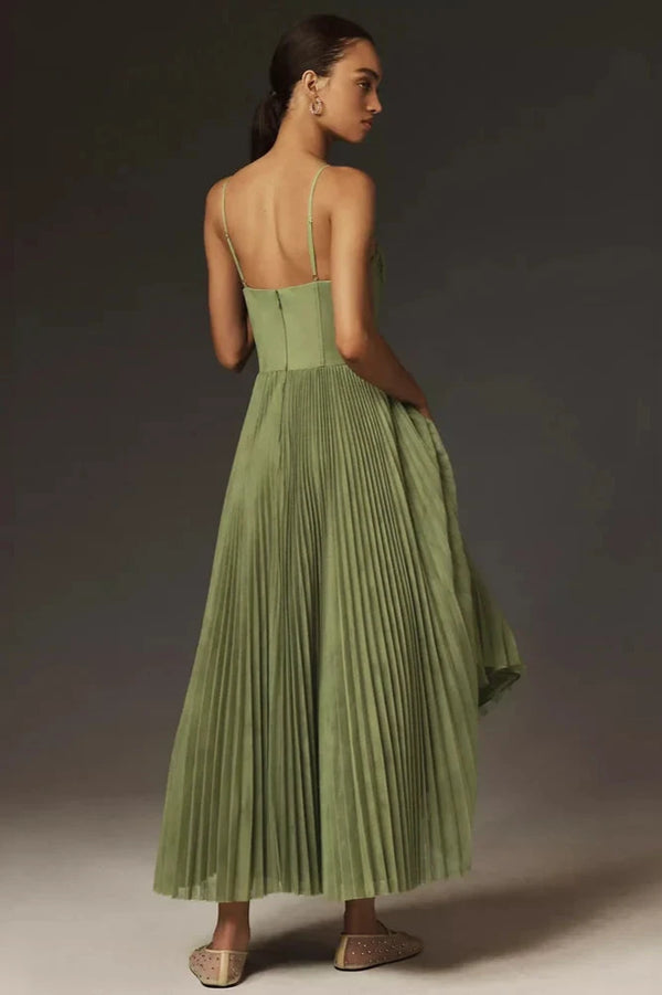 Elara™ | Abito in Tulle Plissettato con Corsetto